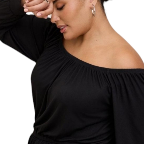 NWT Torrid Black Midi Supersoft Slit Dress Size 4X - Picture 3 of 5